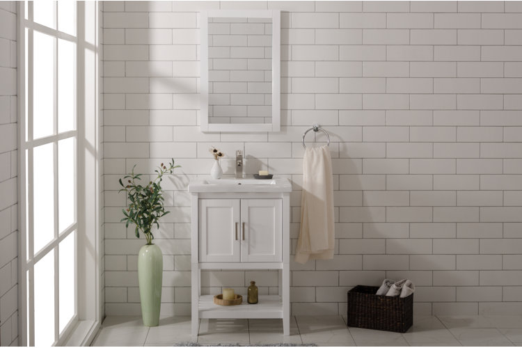 White subway store tile bathroom